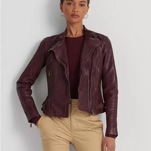 Ralph Lauren leather moto jacket